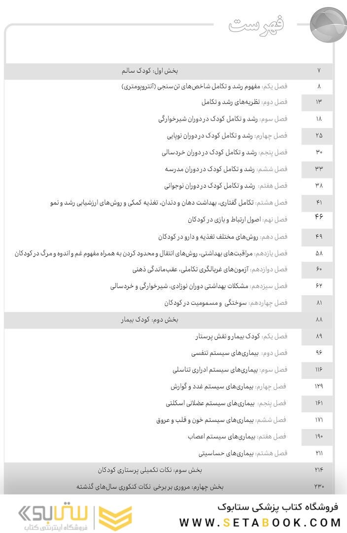 نمودارنامه پرستاری کودکان