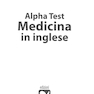 کتاب Alpha Test. Medicina in inglese