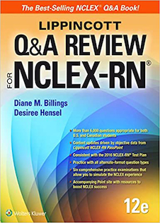 عکس Lippincott Q-A Review for NCLEX-RN, 12th Edition2016 بررسی پرسش و پاسخ لیپینکوت برای ان سی ال ای ایکس آر ان
