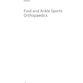 Foot and Ankle Sports Orthopaedics, 1st Edition2017