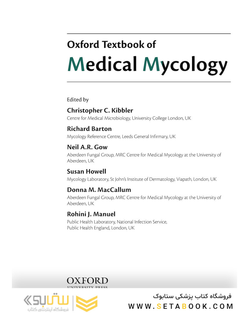 Oxford Textbook of Medical Mycology, 1st Edition 2018