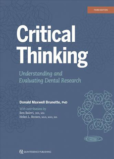 عکس Critical Thinking: Understanding and Evaluating Dental Research 3rd Edition2020 تفکر انتقادی: درک و ارزیابی تحقیقات دندانپزشکی
