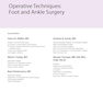 Operative Techniques: Foot and Ankle Surgery 2nd Edition2017