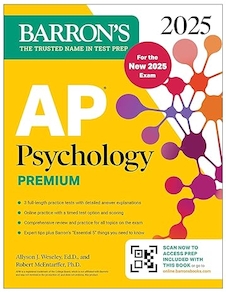 عکس AP Psychology Premium, 2025: Prep Book for the New 2025 Exam with 3 Practice Tests + Comprehensive Review