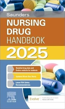 عکس Saunders Nursing Drug Handbook 2025 1st Edition