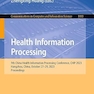 Health Information Processing: 9th China Health Information Processing Conference